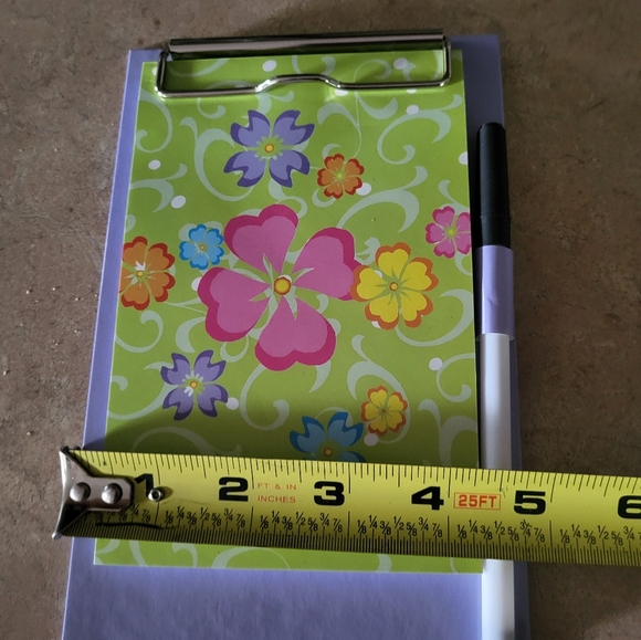 Magnetic Clipboard with note pad and pen holder floral home Office Stationary - Picture 6 of 6